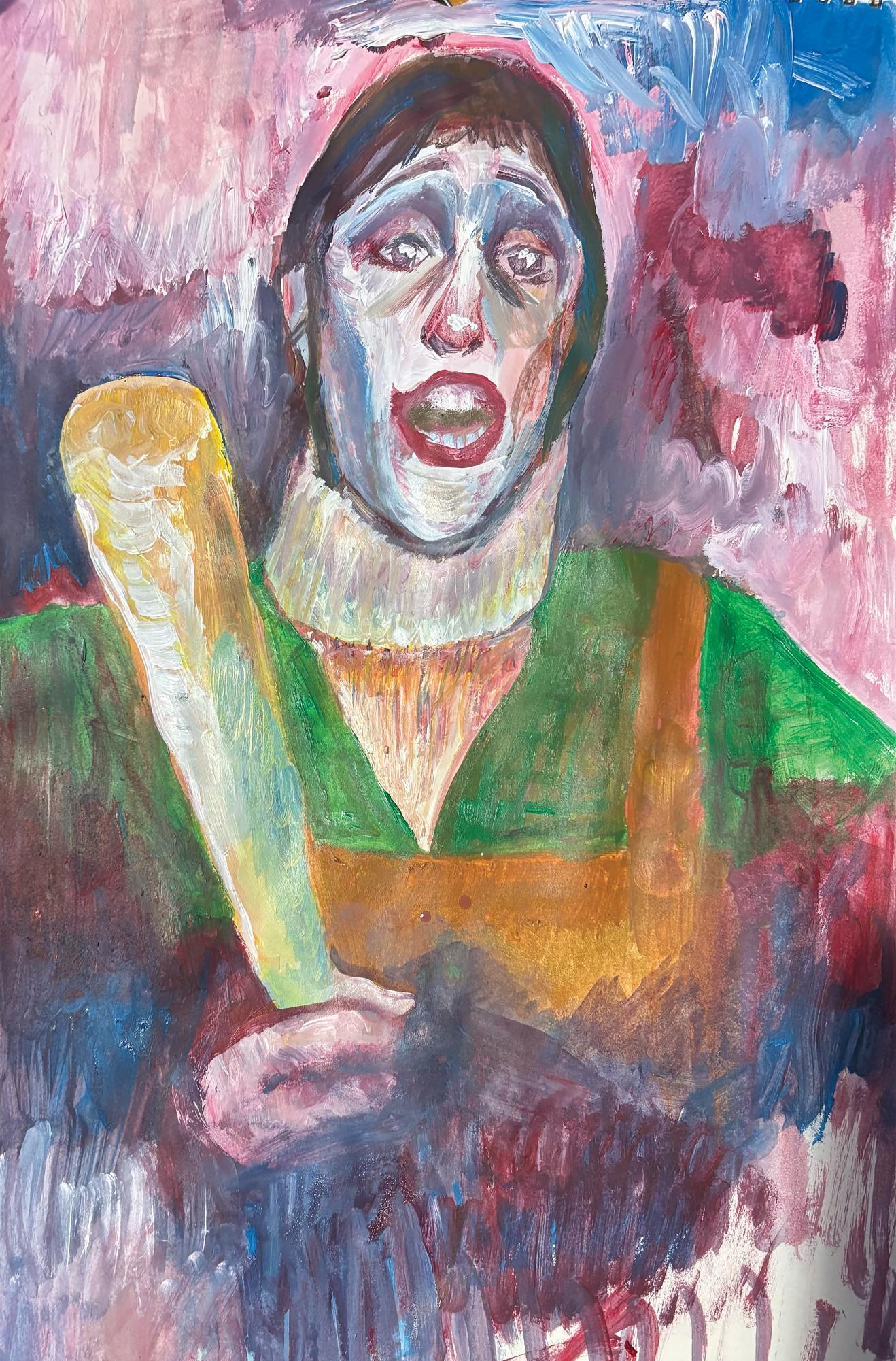 Title: Wendy, Darling, Light Of My Life!
Artist: Hannah Leach
Medium: Acrylic on Paper