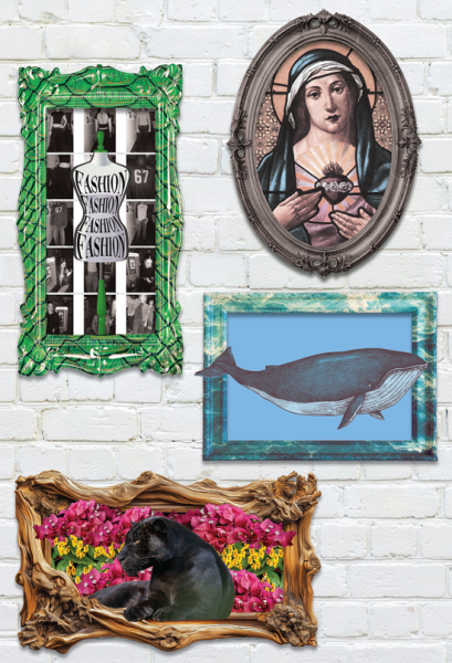 For my mood board, I decided to show my personality through four different frames. My religious beliefs, love for fashion, obsession with the beach, and my appreciation for nature are displayed in their own frames. This wall of images creates a home for my personality and life experiences.